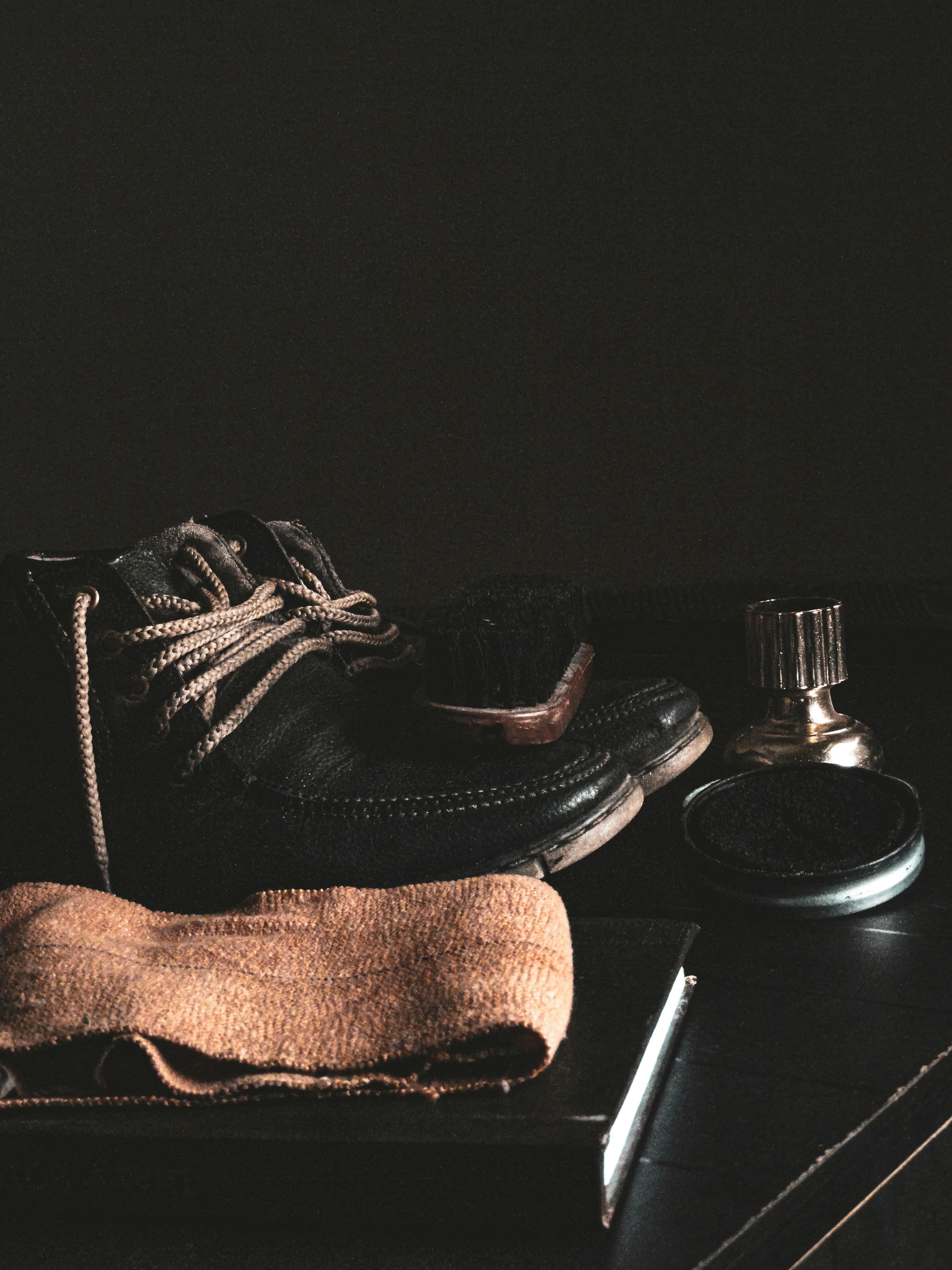 Professional shoe shine and leather care service at The Shine Drop Calgary
